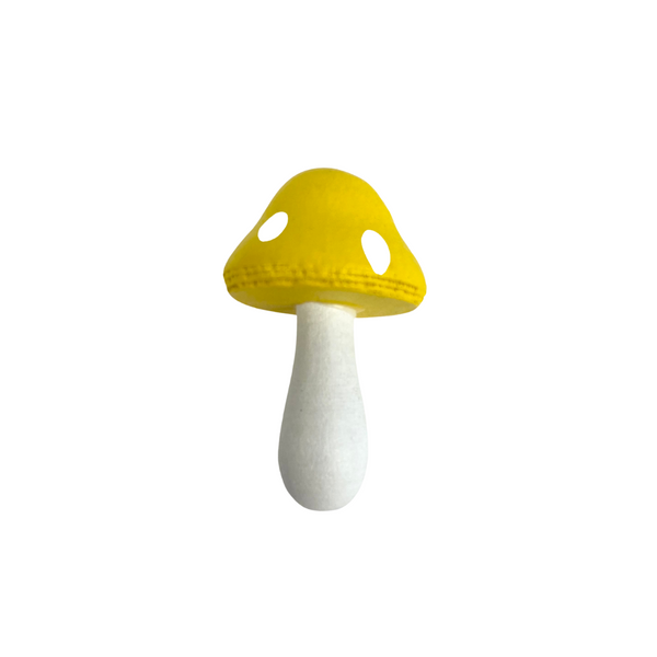 Painted Wooden Mushroom Figurines